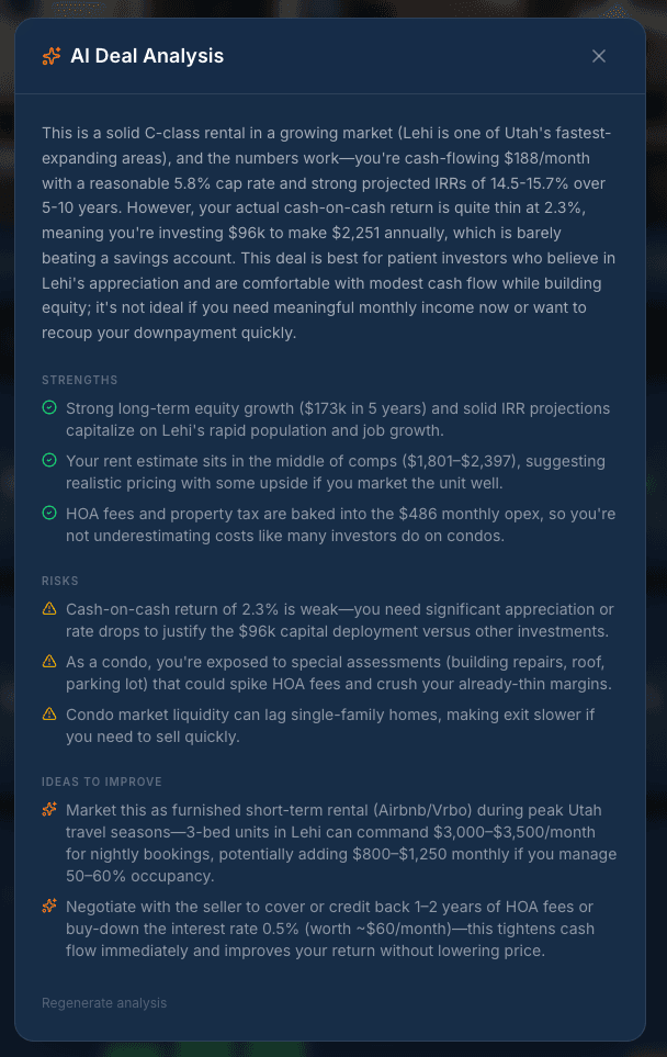 AI-written investment narrative