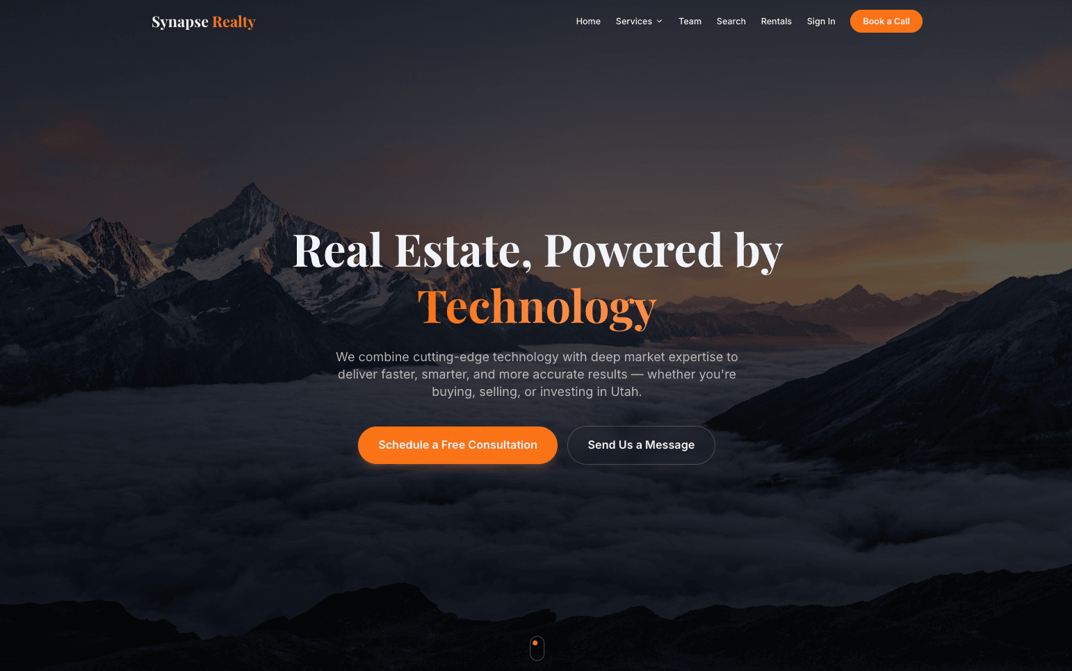 A Rocco CRM-generated real-estate website homepage